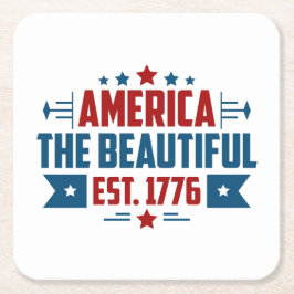Patriottisch Amerika het mooie papieren Onderzette Kartonnen Onderzetters