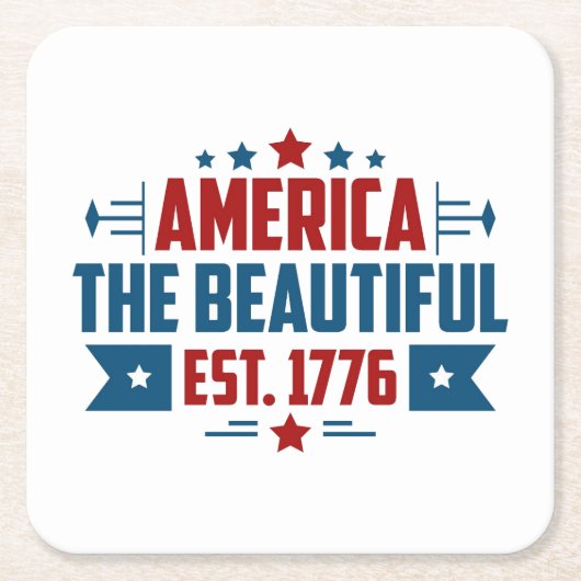 Patriottisch Amerika het mooie papieren Onderzette Kartonnen Onderzetters (Voorkant)