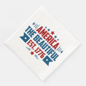 Patriottisch Amerika het mooie papieren servet (Hoek)