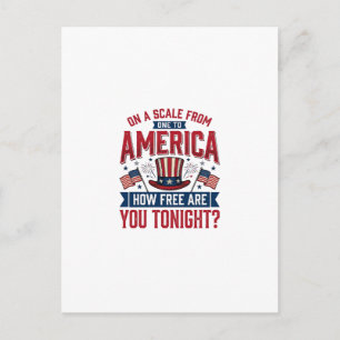 Patriottisch Amerika Hoe Vrij Ben Je Vanavond Shir Briefkaart