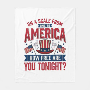 Patriottisch Amerika Hoe Vrij Ben Je Vanavond Shir Fleece Deken