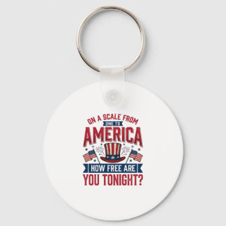 Patriottisch Amerika Hoe Vrij Ben Je Vanavond Shir Sleutelhanger