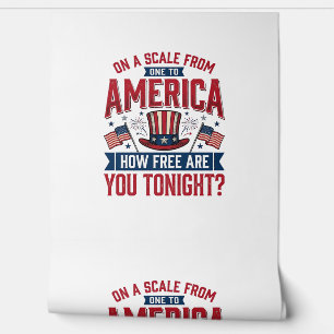 Patriottisch Amerika Hoe Vrij Ben Je Vanavond T-sh Behang