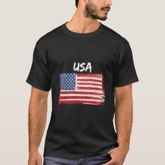 Patriottisch Amerika met de Amerikaanse vlag van d T-shirt