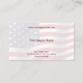 Patriottisch Amerika Overheid Non-Profit Business Visitekaartje (Achterkant)