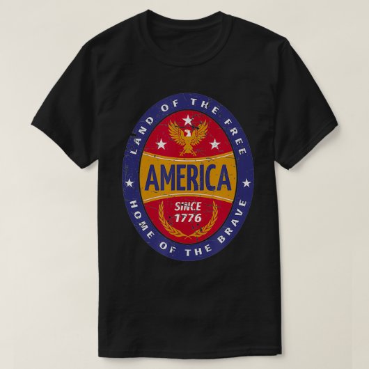 Patriottisch Amerika Overwinning op 4 juli in Eagl T-shirt (Design voorkant)