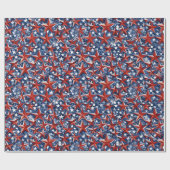 Patriottisch Amerika - Rode, Witte & Blauwe Sterre Cadeaupapier (Vlak)