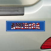 Patriottisch Amerika: Rood wit en blauw Bumpersticker (Op auto)
