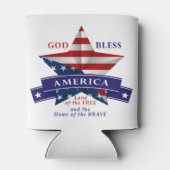 Patriottisch Amerika Star-ontwerp (v3) Blikjeskoeler (Achterkant)