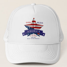 Patriottisch Amerika Star-ontwerp (v3) Trucker Pet