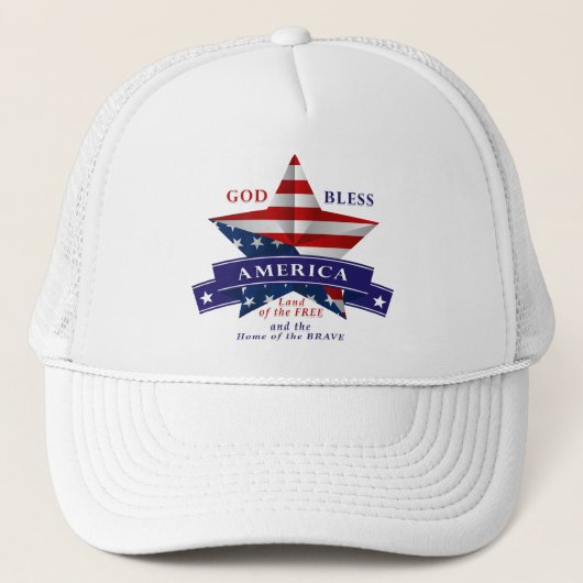 Patriottisch Amerika Star-ontwerp (v3) Trucker Pet (Voorkant)
