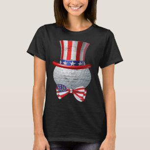 Patriottisch Amerika vlag Golf 4 juli mam papa T-shirt