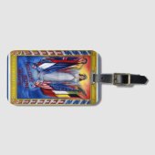  Patriottisch Amerika, vrijheid van vrede Bagagelabel (Voorkant (horizontaal))