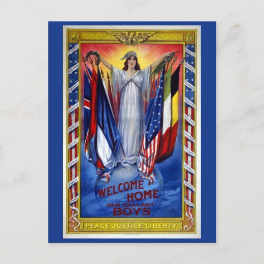  Patriottisch Amerika, vrijheid van vrede Briefkaart (Voorkant)