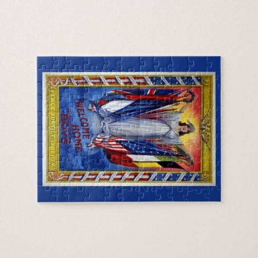  Patriottisch Amerika, vrijheid van vrede Legpuzzel (Horizontaal)