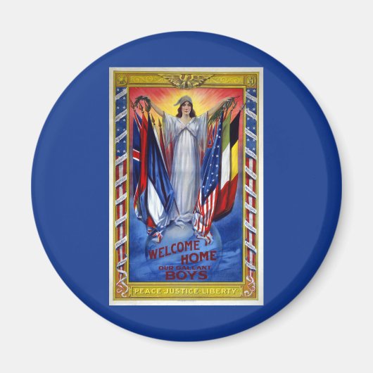  Patriottisch Amerika, vrijheid van vrede Magneet (Voorkant)