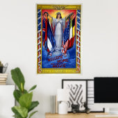  Patriottisch Amerika, vrijheid van vrede Poster (Thuiskantoor)