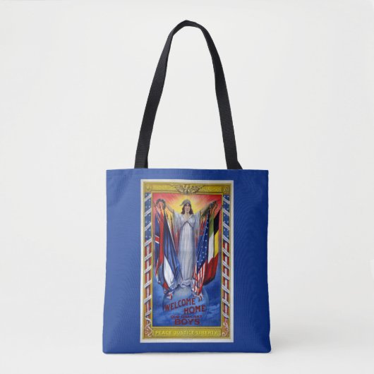 Patriottisch Amerika, vrijheid van vrede Tote Bag (Voorkant)