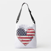Patriottisch Amerika zit in mijn hart Crossbody Tas (Achterkant)