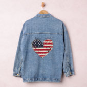 Patriottisch Amerika zit in mijn hart Denim Jacket (Hangar)