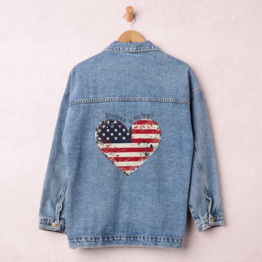 Patriottisch Amerika zit in mijn hart Denim Jacket (Hangar)