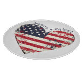 Patriottisch Amerika zit in mijn hart Snijplank (Hoek)