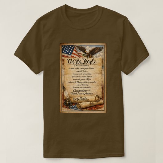 Patriottisch Amerikaans (5a) T-shirt (Design voorkant)