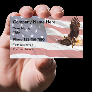 Patriottisch Amerikaans Adelaar Thema Visitekaartje