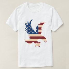Patriottisch Amerikaans Adelaarsvlag Silhouet T-shirt