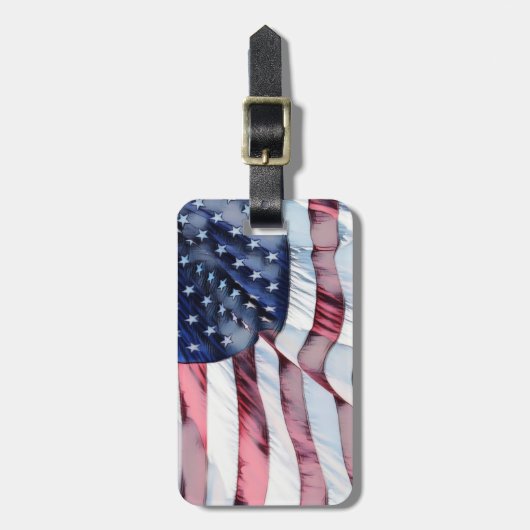 Patriottisch Amerikaans Bagagelabel (Voorkant verticaal)