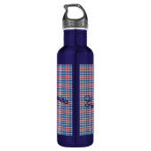Patriottisch Amerikaans blauw  Waterfles (Achterkant)