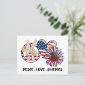 Patriottisch Amerikaans Briefkaart (Staand voorkant)