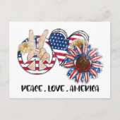 Patriottisch Amerikaans Briefkaart (Voorkant)