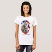 Patriottisch Amerikaans Cream Draft Horse T-shirt (Voorkant volledig)