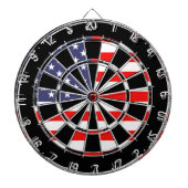 Patriottisch Amerikaans dartboard-ontwerp | Grungy Dartbord (Voorkant)
