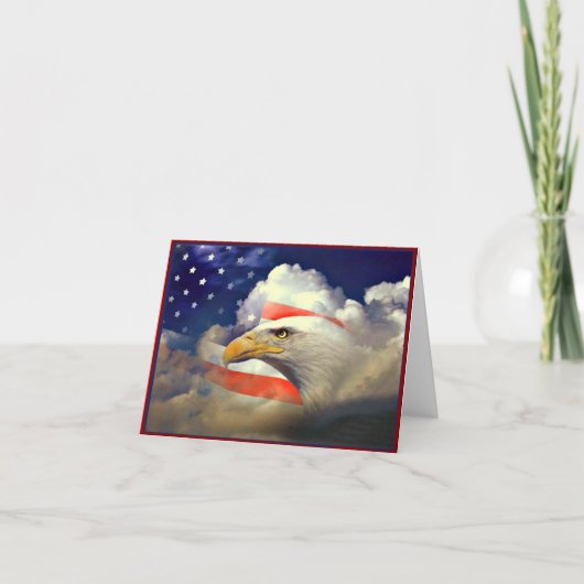 Patriottisch Amerikaans Eagle en de Kaart van de (Voorkant)