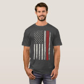 Patriottisch Amerikaans Flag Dirtbike Gift for Lov T-shirt (Voorkant volledig)