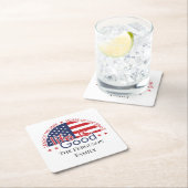 Patriottisch Amerikaans Flag Paper Onderzetter (Insitu)