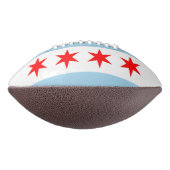 Patriottisch Amerikaans football met Chicago vlag (Gedraaid 270)