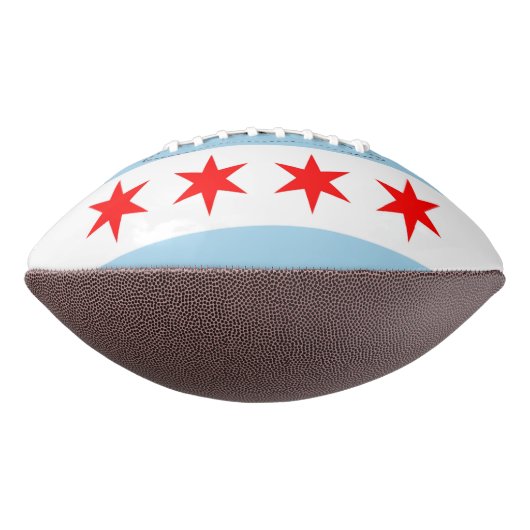 Patriottisch Amerikaans football met Chicago vlag (Gedraaid 270)