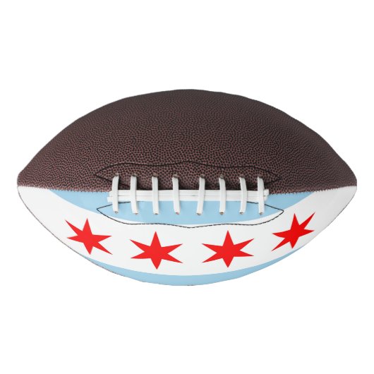 Patriottisch Amerikaans football met Chicago vlag (Voorkant)