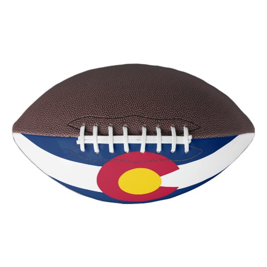 Patriottisch Amerikaans football met Colorado vlag (Voorkant)