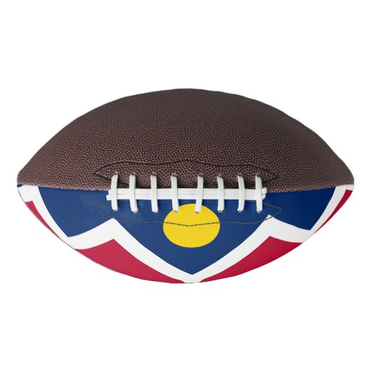 Patriottisch-amerikaans football met Denver-vlag (Voorkant)