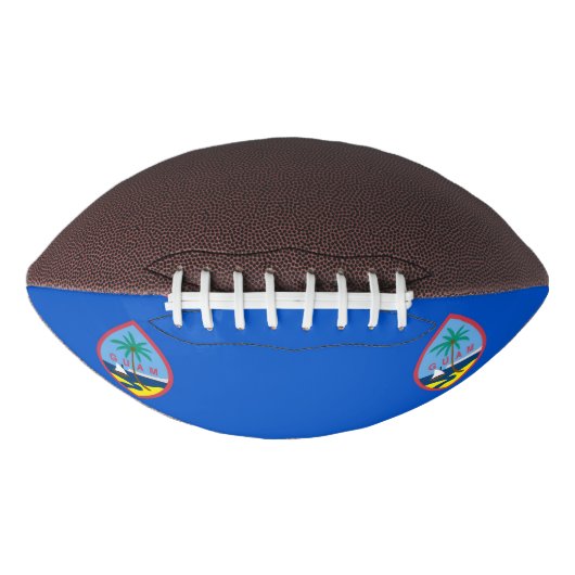 Patriottisch Amerikaans football met Guam vlag (Voorkant)