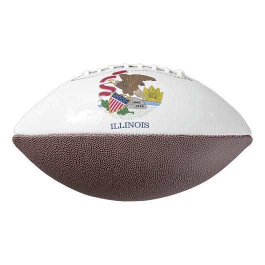 Patriottisch Amerikaans football met Illinois vlag (Gedraaid 270)