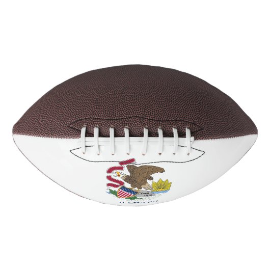 Patriottisch Amerikaans football met Illinois vlag (Voorkant)