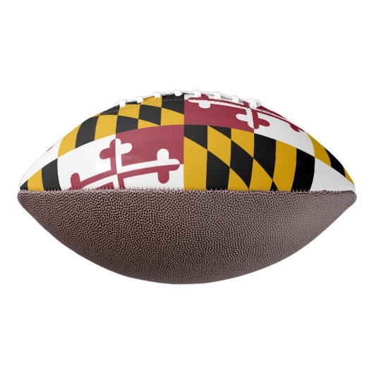 Patriottisch Amerikaans football met Marylandvlag (Gedraaid 270)