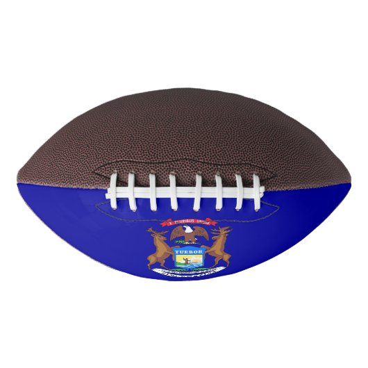 Patriottisch Amerikaans football met Michigan vlag (Voorkant)