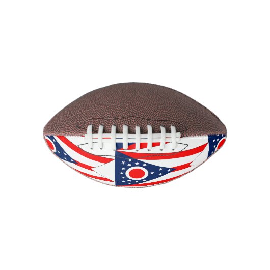 Patriottisch Amerikaans football met Ohio-vlag (Voorkant)