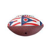 Patriottisch Amerikaans football met Ohio-vlag (Gedraaid 270)